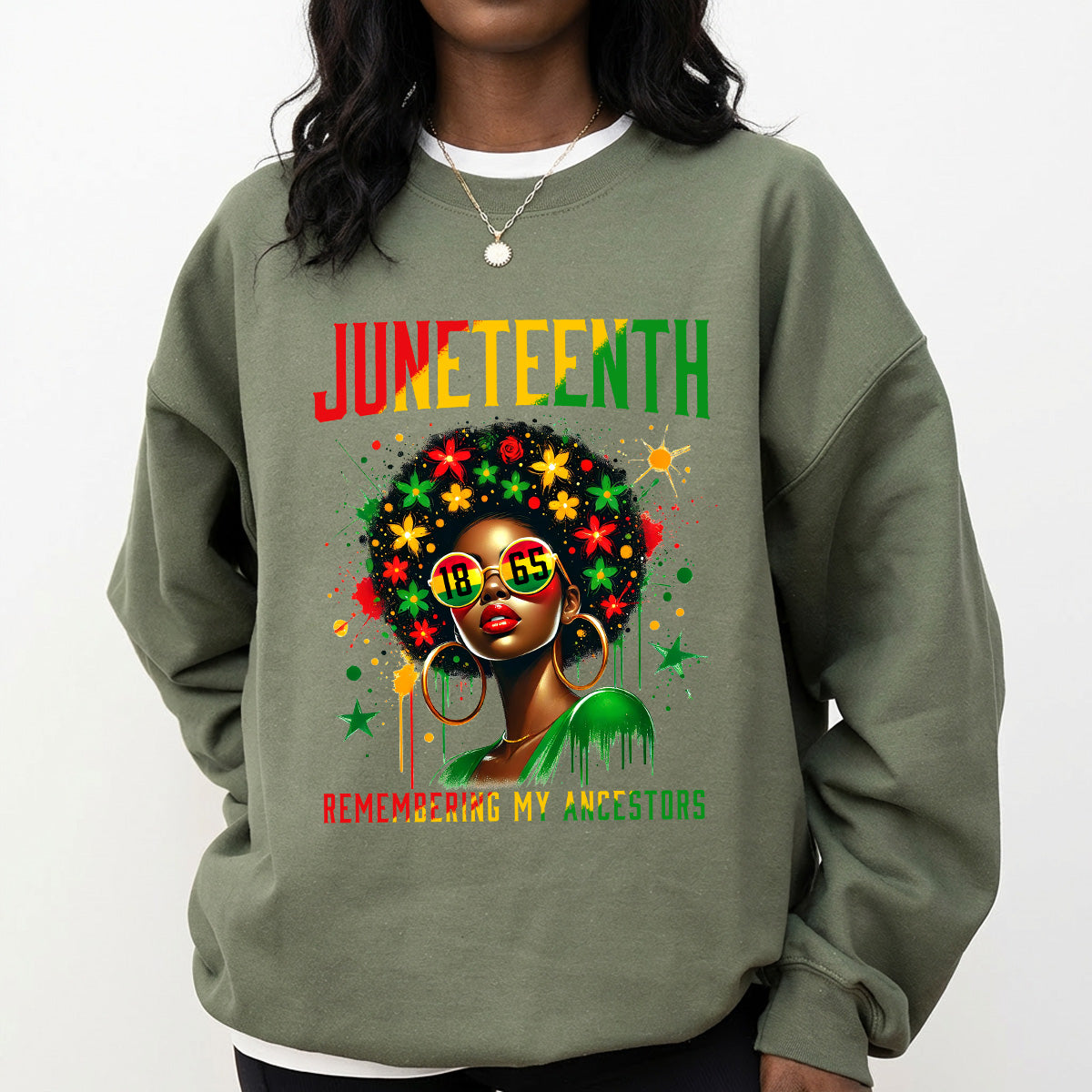 Shirt featuring a Black History-themed DTF transfer.