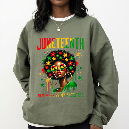 Shirt featuring a Black History-themed DTF transfer.