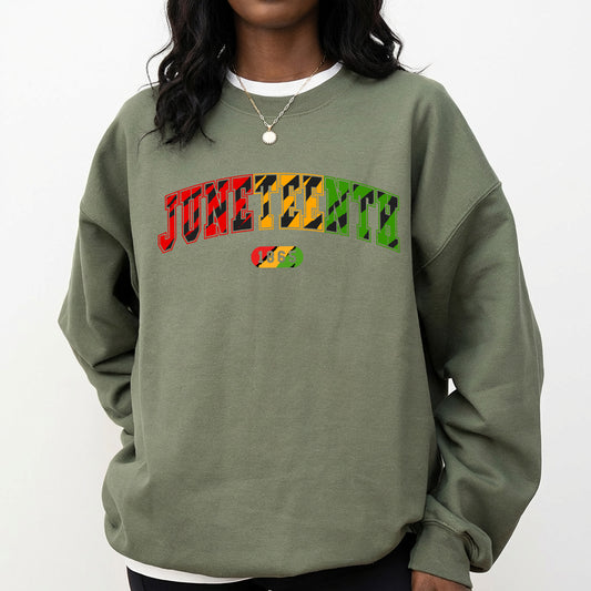 Shirt featuring a Black History-themed DTF transfer.