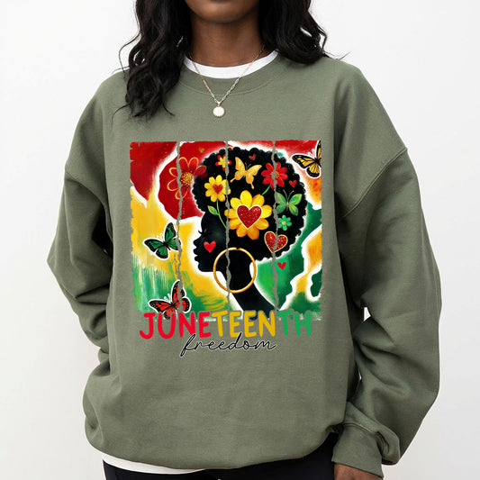 Shirt featuring a Black History-themed DTF transfer.
