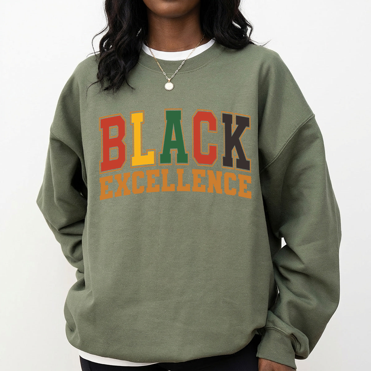 Shirt featuring a Black History-themed DTF transfer.