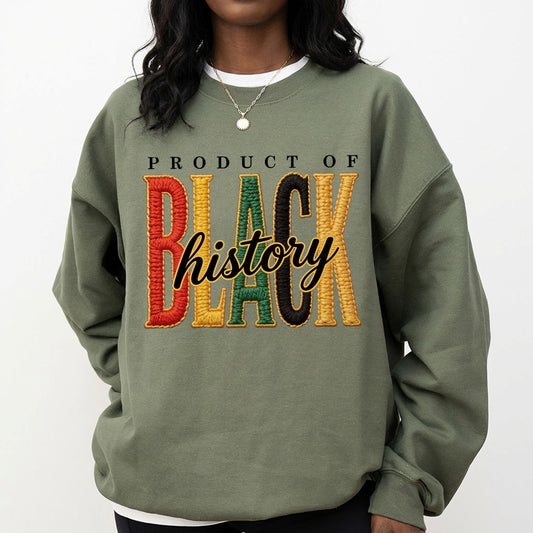 Shirt featuring a Black History-themed DTF transfer.