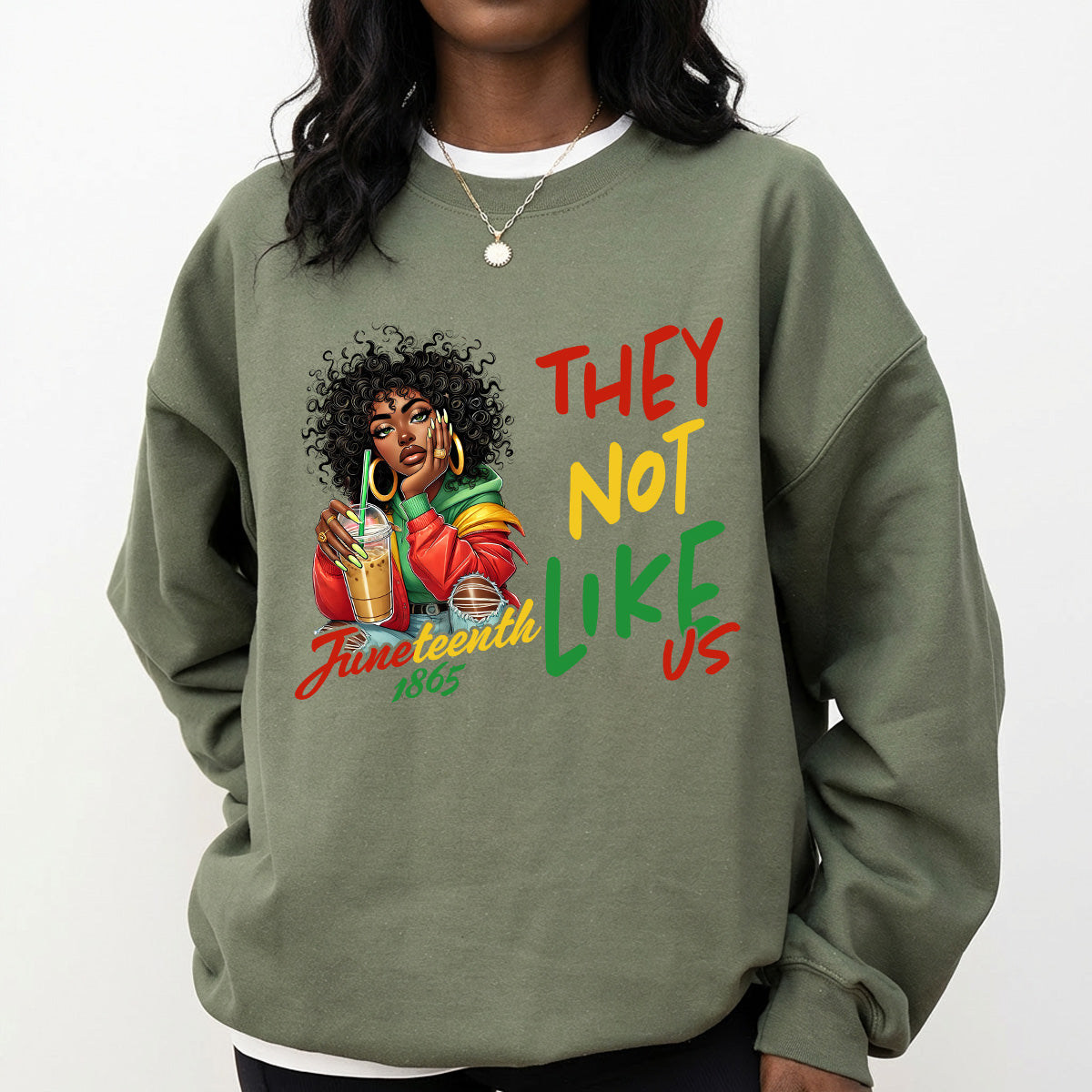 Shirt featuring a Black History-themed DTF transfer.