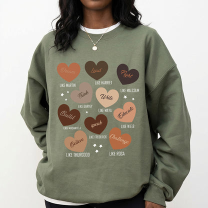 Shirt featuring a Black History-themed DTF transfer.