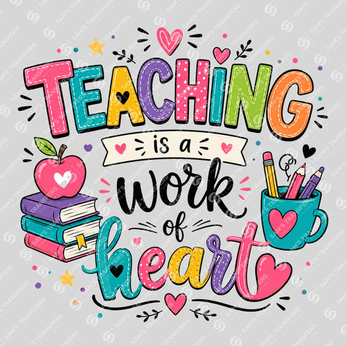 Teaching Is a Work of Heart Ready-to-Press DTF Transfer | SAT00037