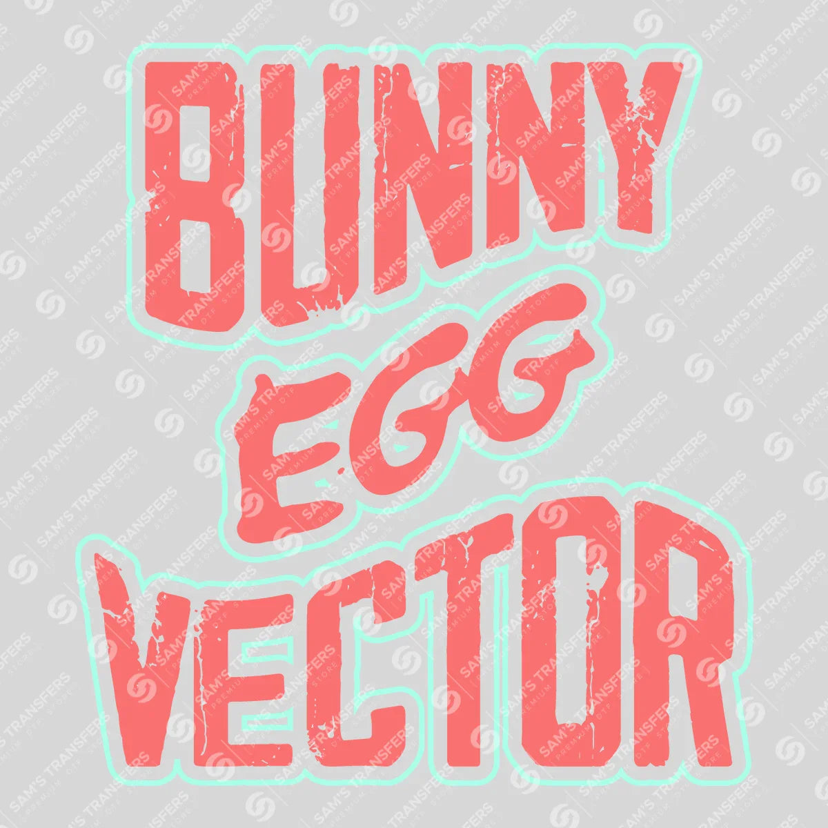 Apparel featuring a Bunny Egg-themed DTF transfer.