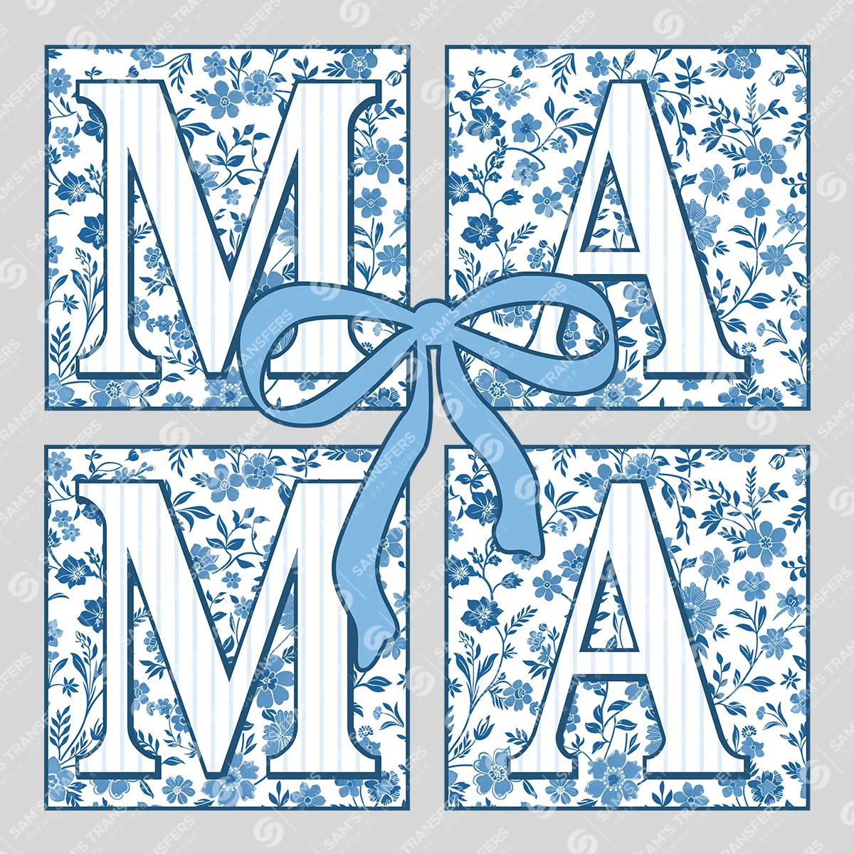 Apparel featuring a Mama Floral Bow-themed DTF transfer.