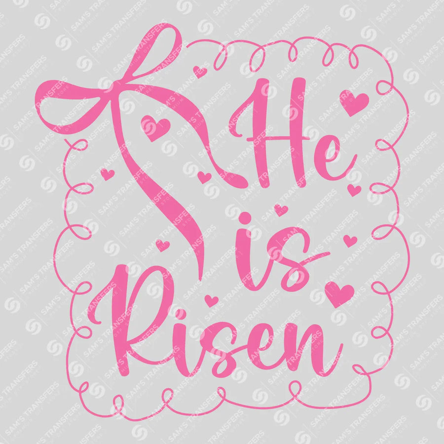 He Is Risen Hearts Ready-to-Press DTF Transfer | SAT00321