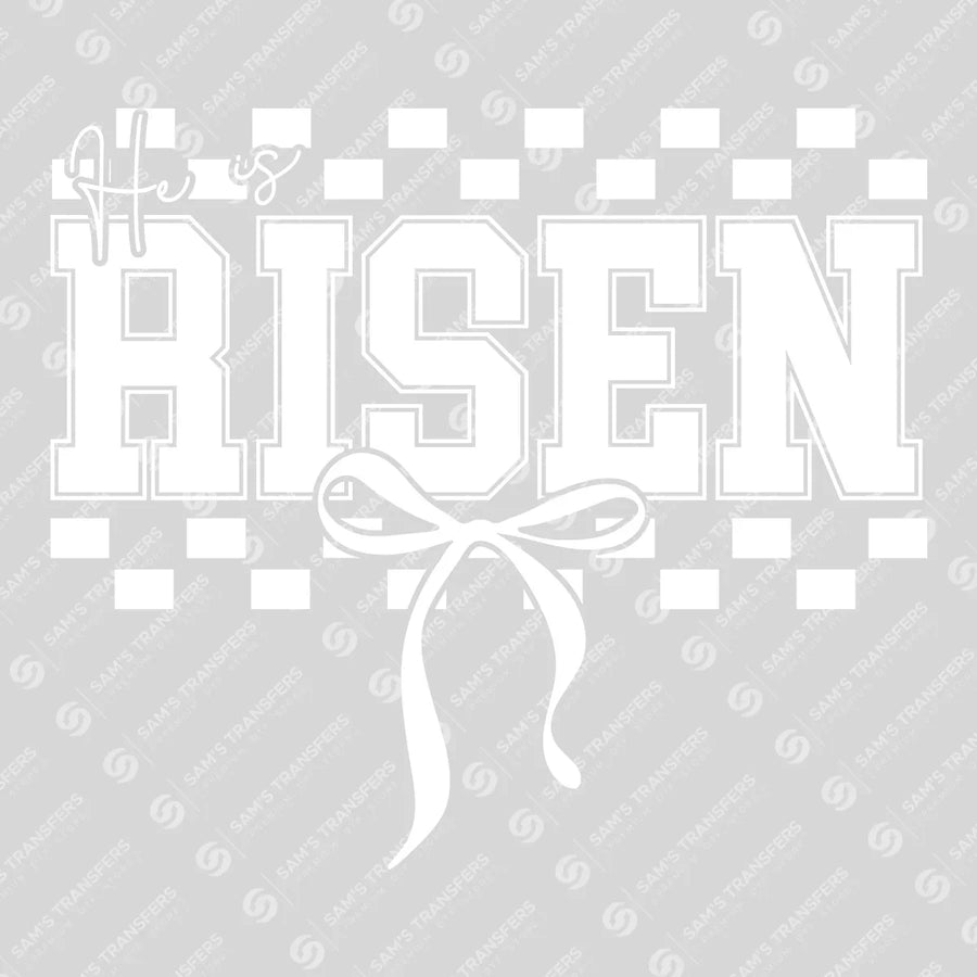 He Is Risen Checkered Ready-to-Press DTF Transfer | SAT00323