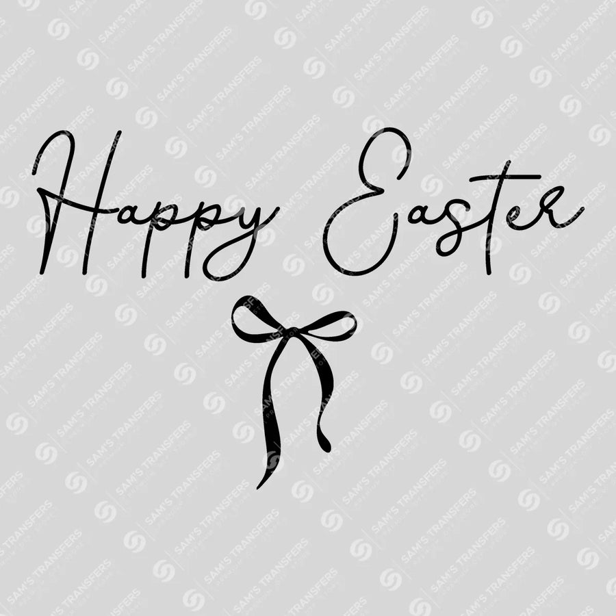 Happy Easter Script Bow Ready-to-Press DTF Transfer | SAT00348