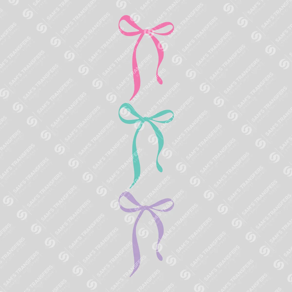 Apparel featuring a Coquette Bows-themed DTF transfer.