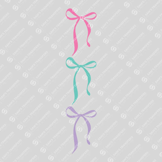 Apparel featuring a Coquette Bows-themed DTF transfer.