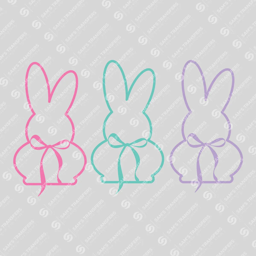 Easter Bunny Trio Ready-to-Press DTF Transfer | SAT00352