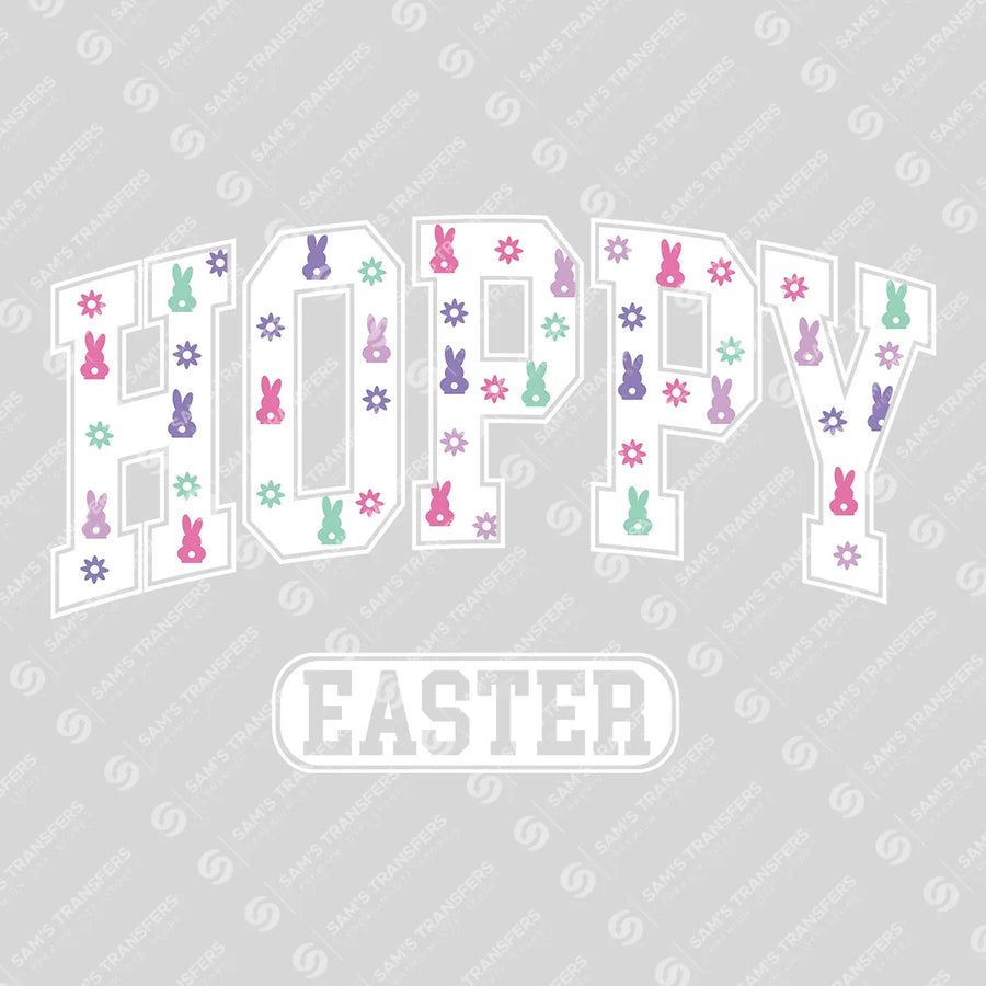 Hoppy Easter Floral Ready-to-Press DTF Transfer | SAT00360