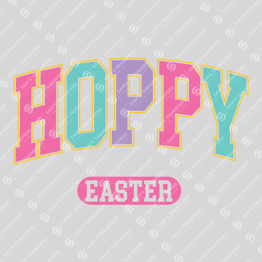 Hoppy Easter Outline Ready-to-Press DTF Transfer | SAT00364