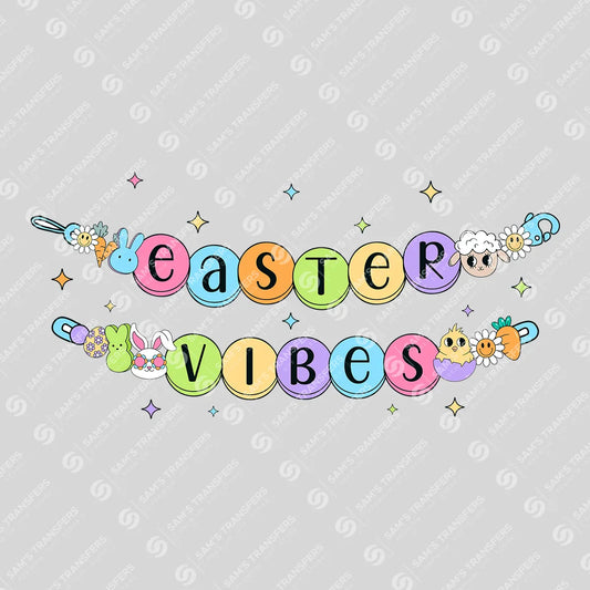 Apparel featuring a Easter Vibes Beads-themed DTF transfer.