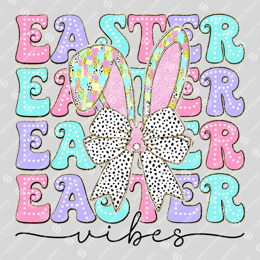 Easter Vibes Bow Ready-to-Press DTF Transfer | SAT00380
