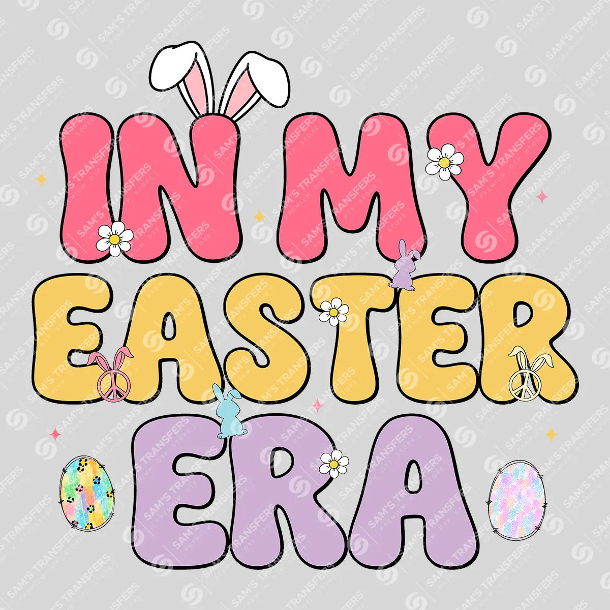 Apparel featuring a In My Easter Era-themed DTF transfer.