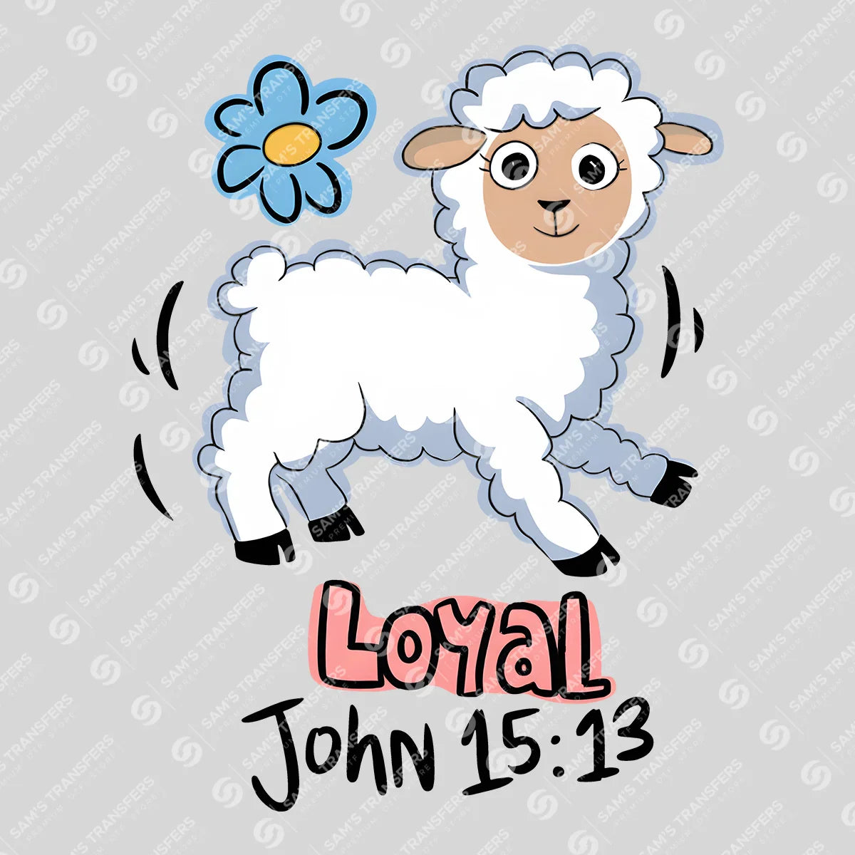 Apparel featuring a Loyal John 15-themed DTF transfer.
