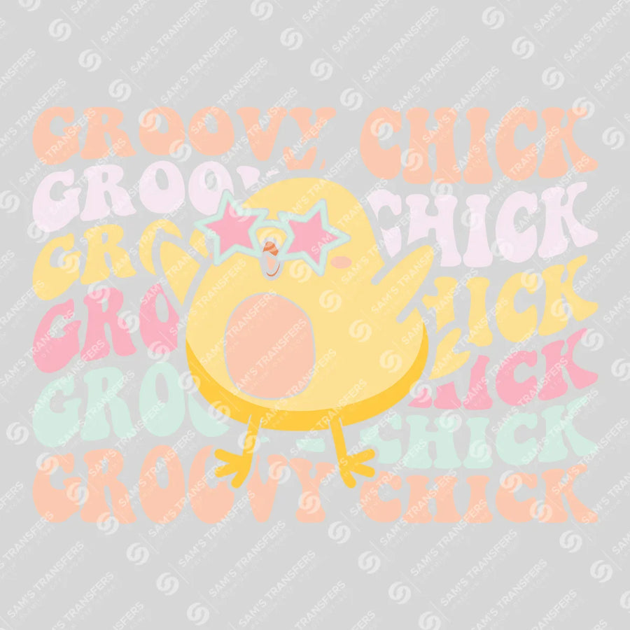 Groovy Chick Ready-to-Press DTF Transfer | SAT00491