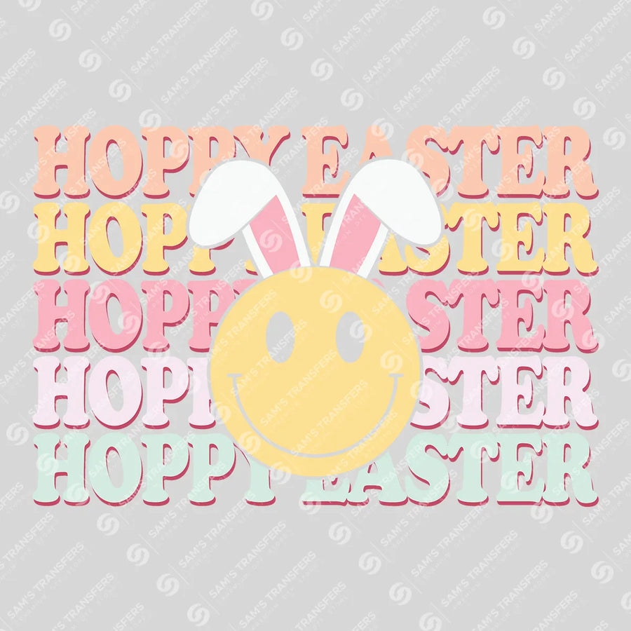 Hoppy Easter Smiley Ready-to-Press DTF Transfer | SAT00495
