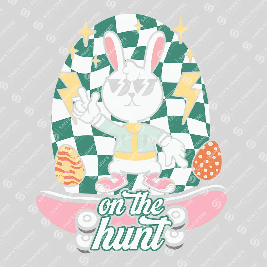 On The Hunt Skater Bunny Ready-to-Press DTF Transfer | SAT00510