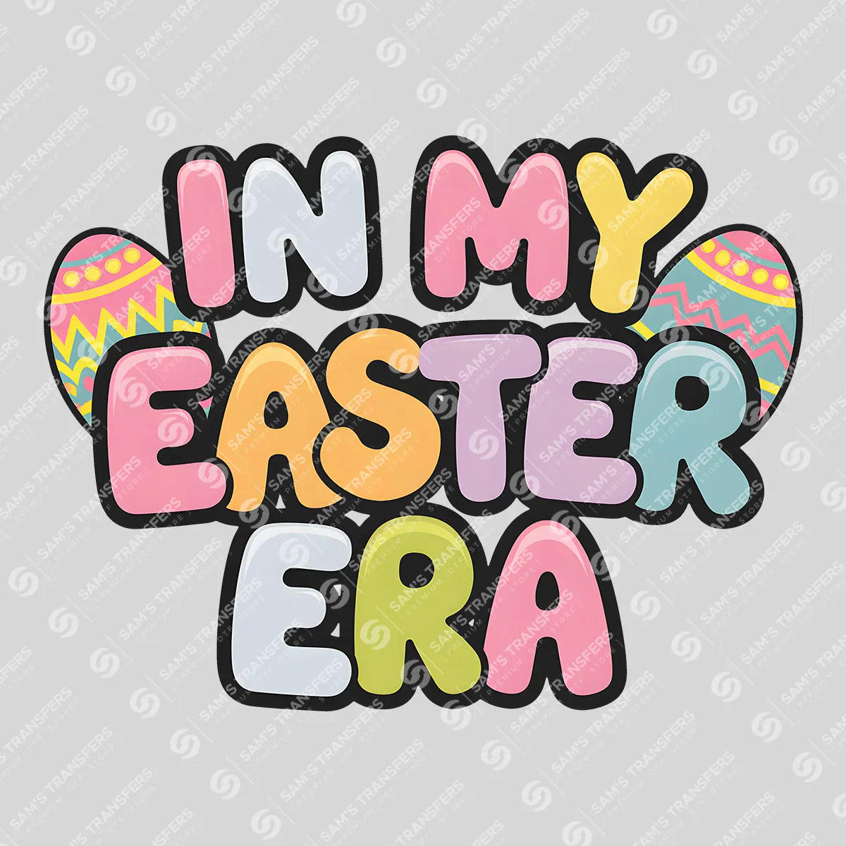 Apparel featuring a In My Easter Era-themed DTF transfer.
