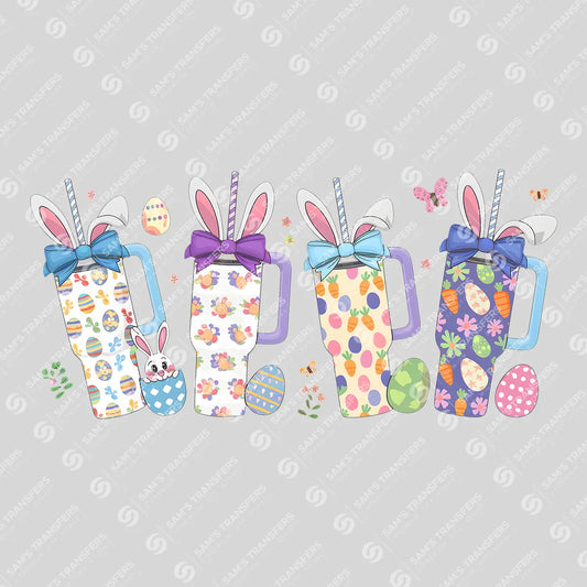 Apparel featuring a Easter Bunny Tumbler Set-themed DTF transfer.