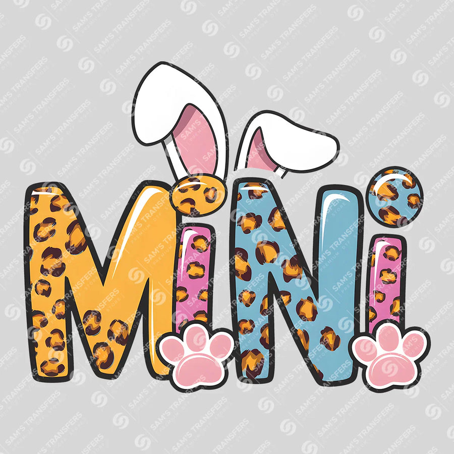 Mini Easter Bunny Leopard Ready-to-Press DTF Transfer | SAT00552