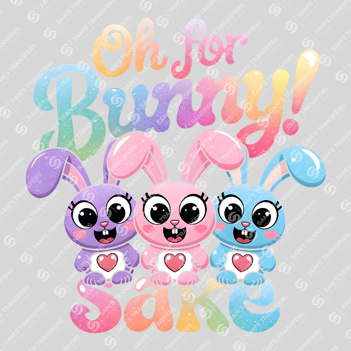 Apparel featuring a Oh For Bunny Sake-themed DTF transfer.