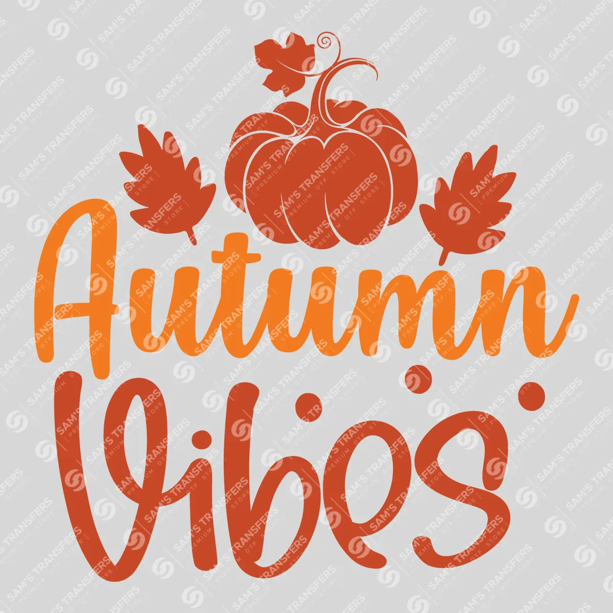 Apparel featuring a Autumn Vibes-themed DTF transfer.
