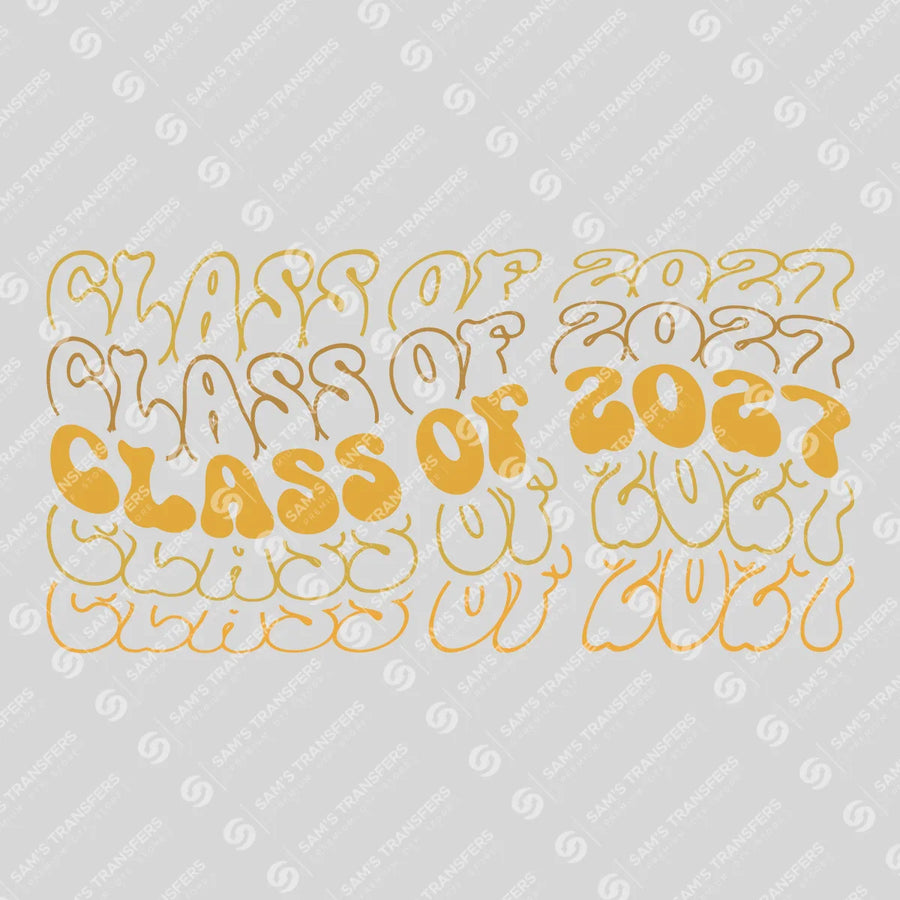 Class Of 2027 Groovy Echo Ready-to-Press DTF Transfer | SAT00812