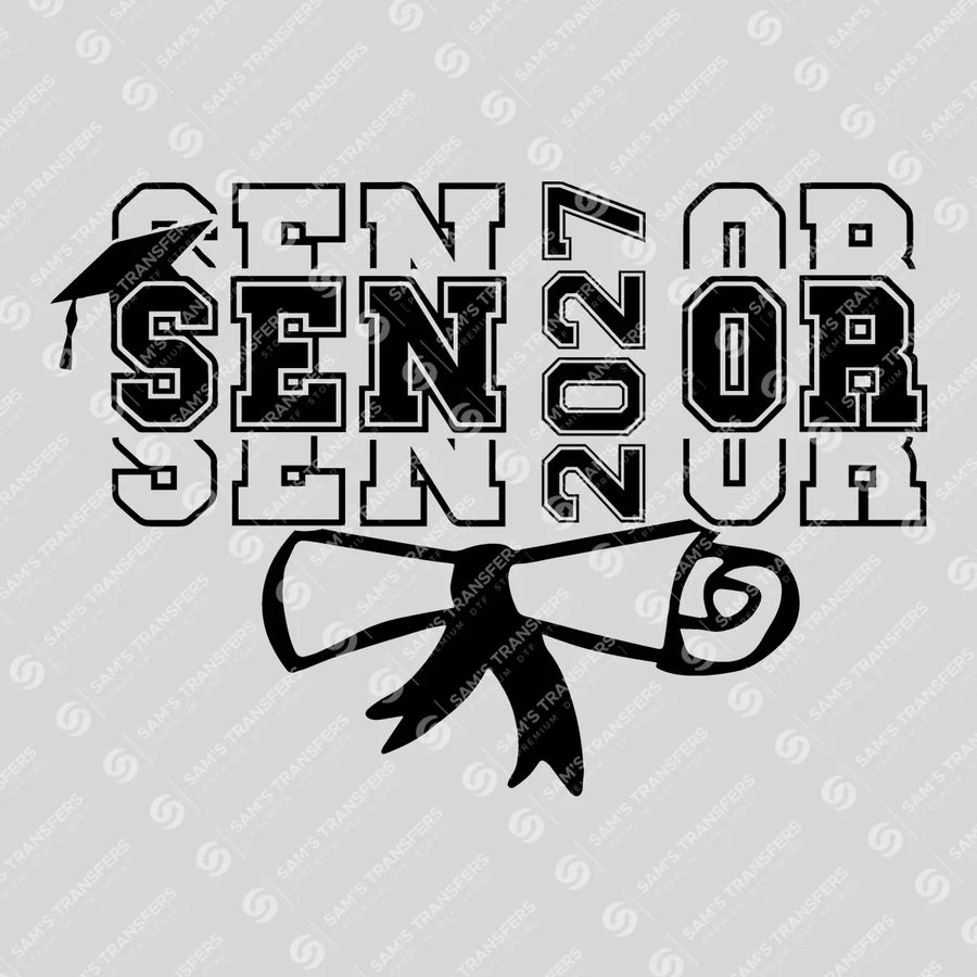 Senior 2027 Echo Diploma Ready-to-Press DTF Transfer | SAT00868