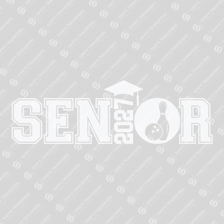 Senior 2027 Bowling White Ready-to-Press DTF Transfer | SAT00958