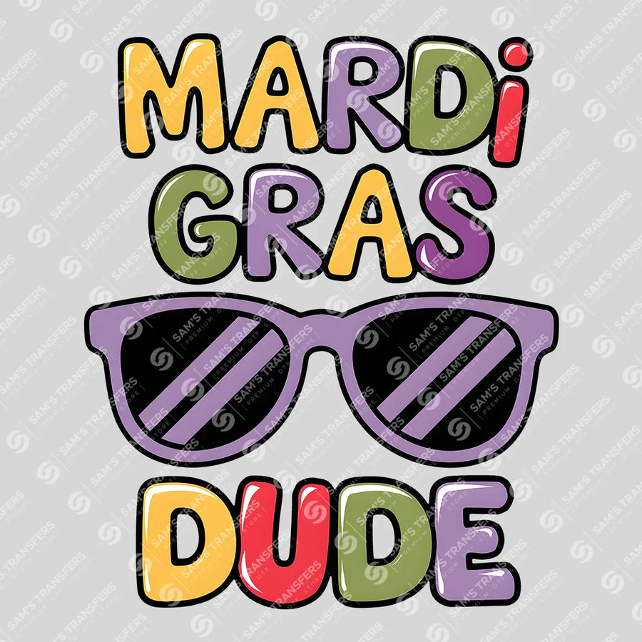 Mardi Gras Dude Ready-to-Press DTF Transfer | SAT01010