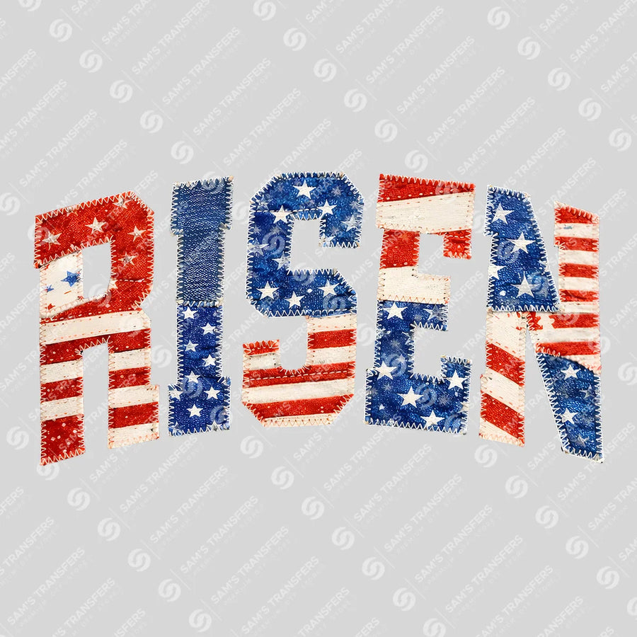 Risen American Flag Ready-to-Press DTF Transfer | SAT01200