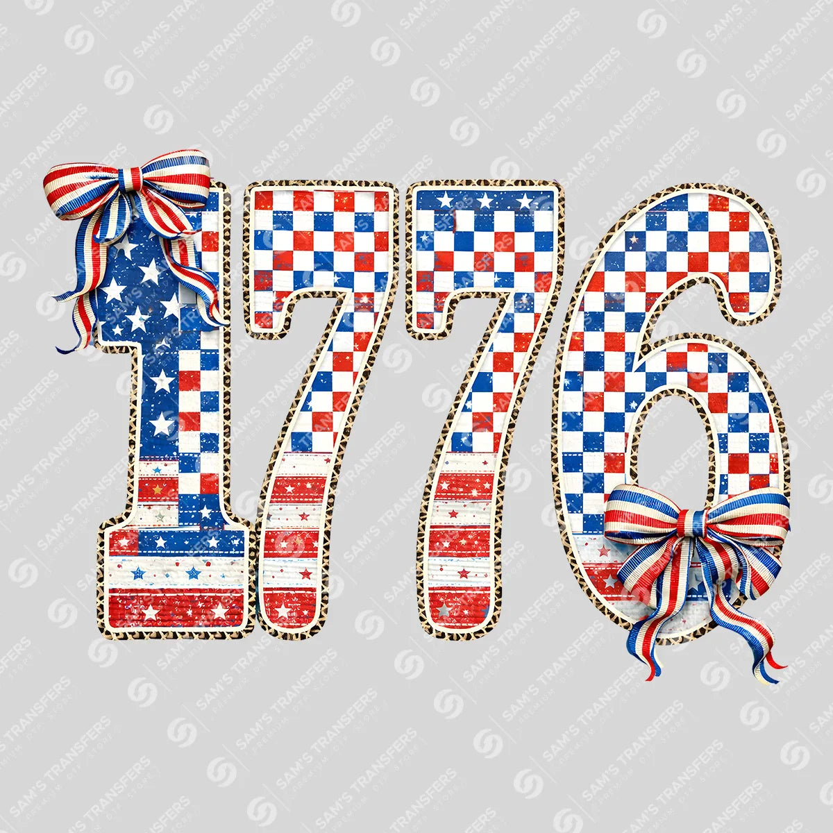 Apparel featuring a 1776-themed DTF transfer.