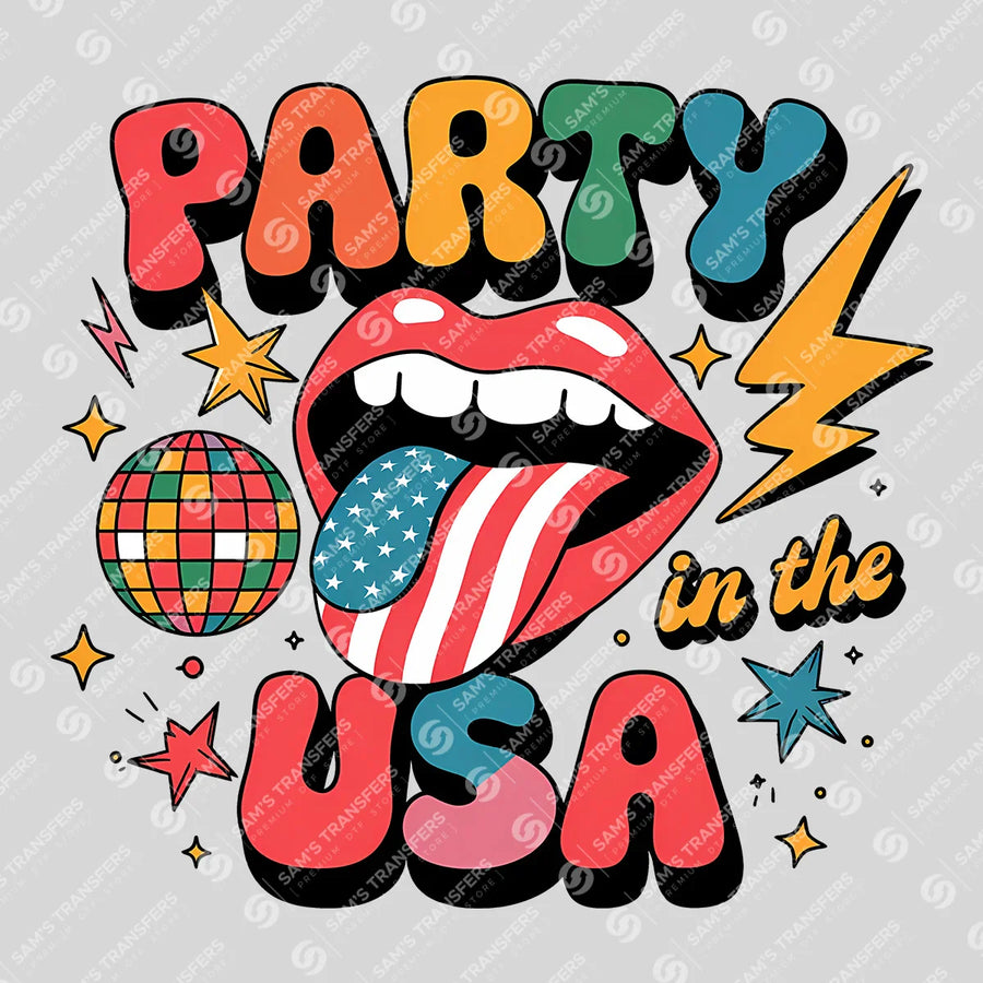 Party in the USA Ready-to-Press DTF Transfer | SAT01218