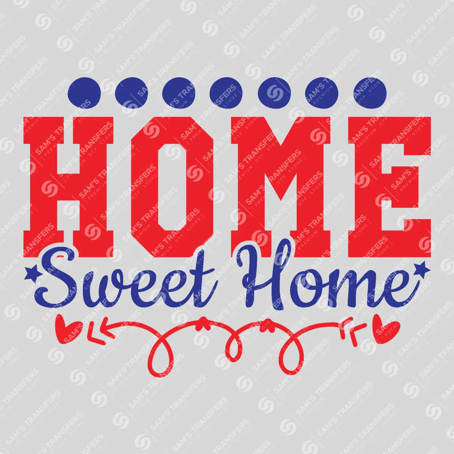 Home Sweet Home Hearts Ready-to-Press DTF Transfer | SAT01288
