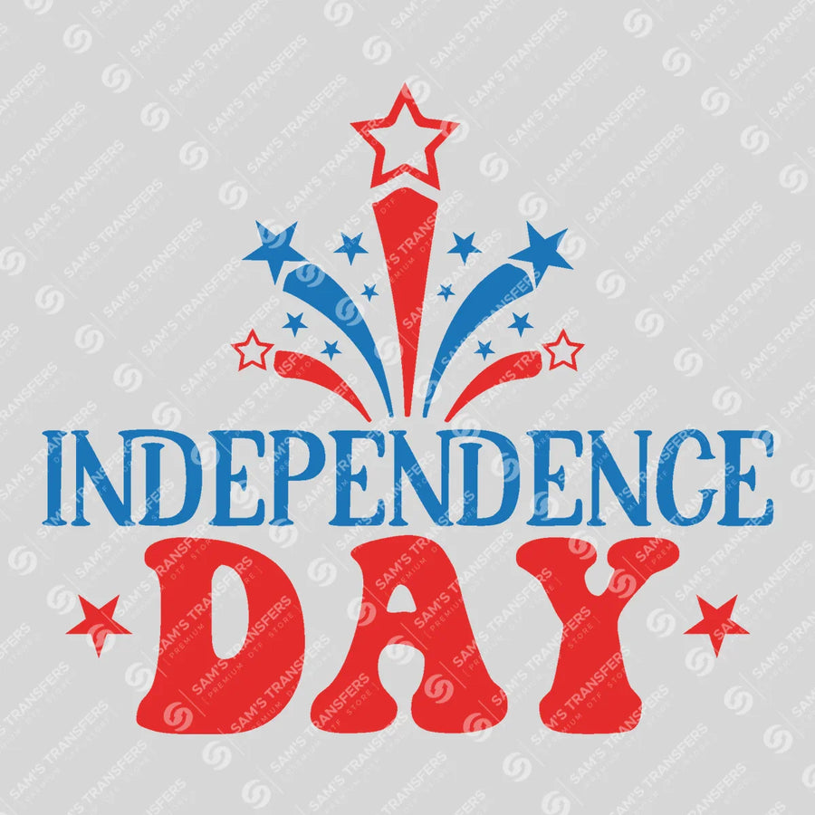 Independence Day Fireworks Ready-to-Press DTF Transfer | SAT01300