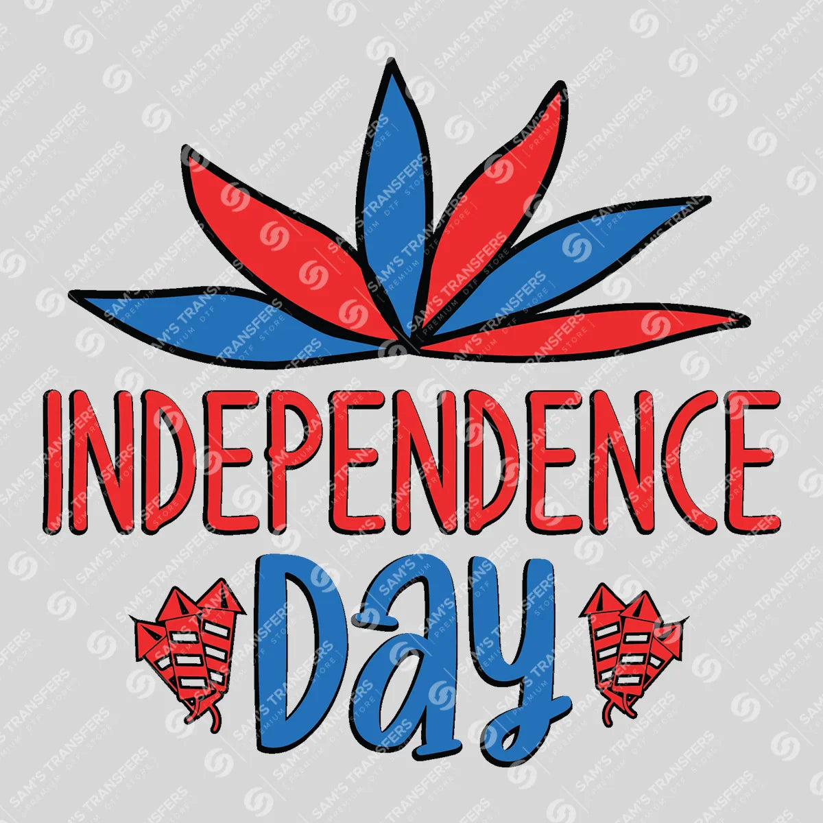 Apparel featuring a Independence Day Floral-themed DTF transfer.