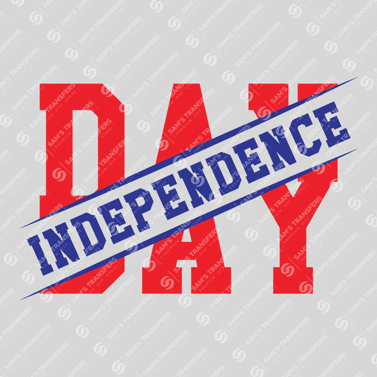 Apparel featuring a Independence Day Split-themed DTF transfer.