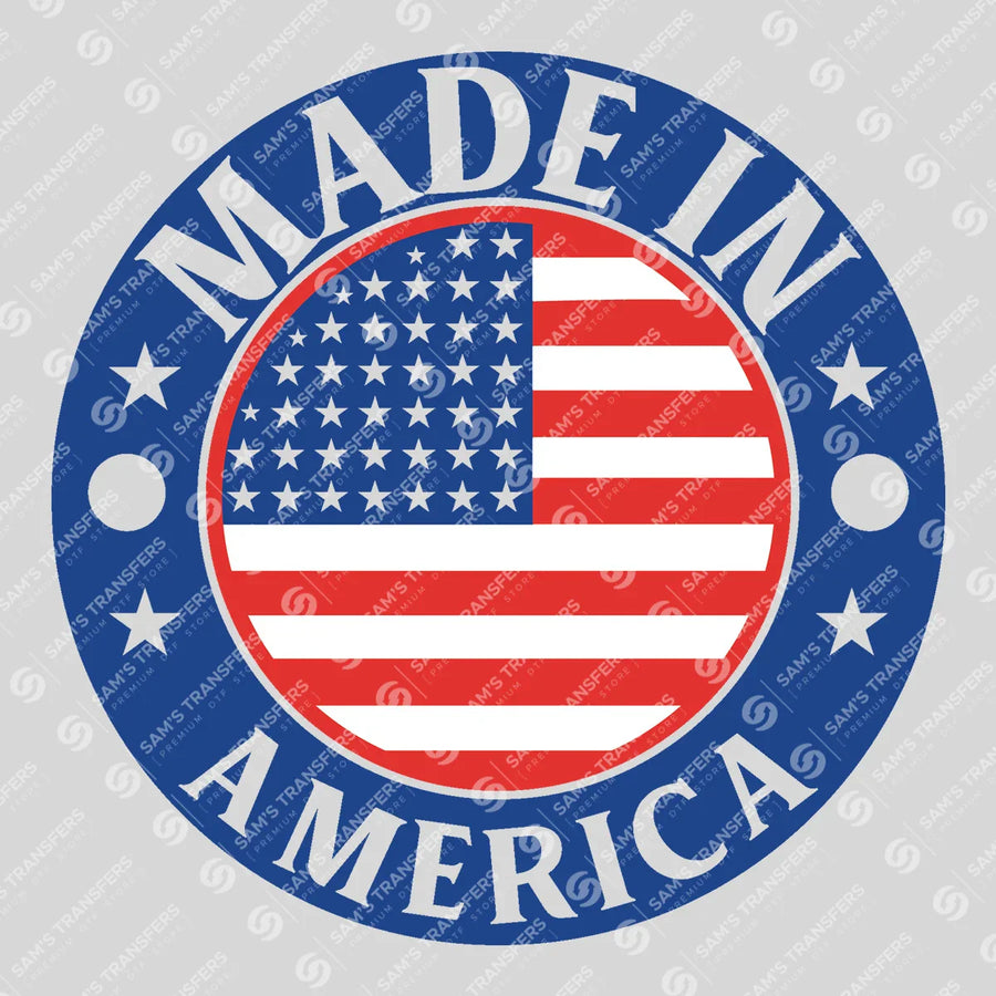 Made in America Badge Ready-to-Press DTF Transfer | SAT01320