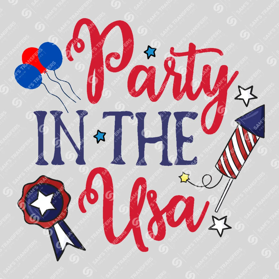 Party in the USA Fireworks Ready-to-Press DTF Transfer | SAT01350