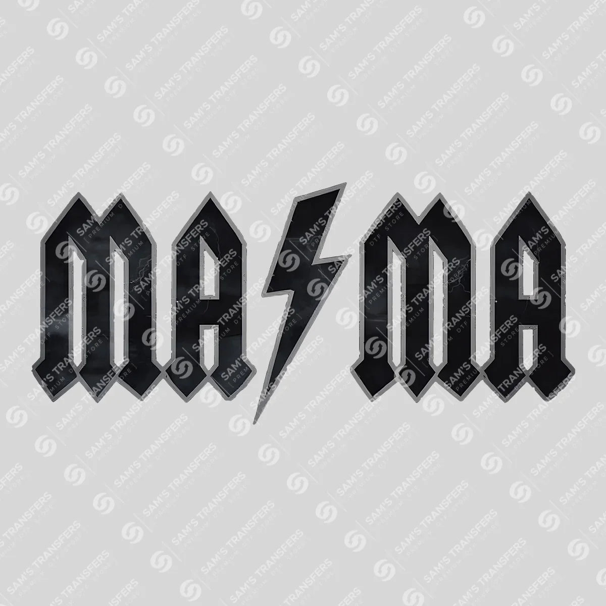 Apparel featuring a Mama Rock Band-themed DTF transfer.