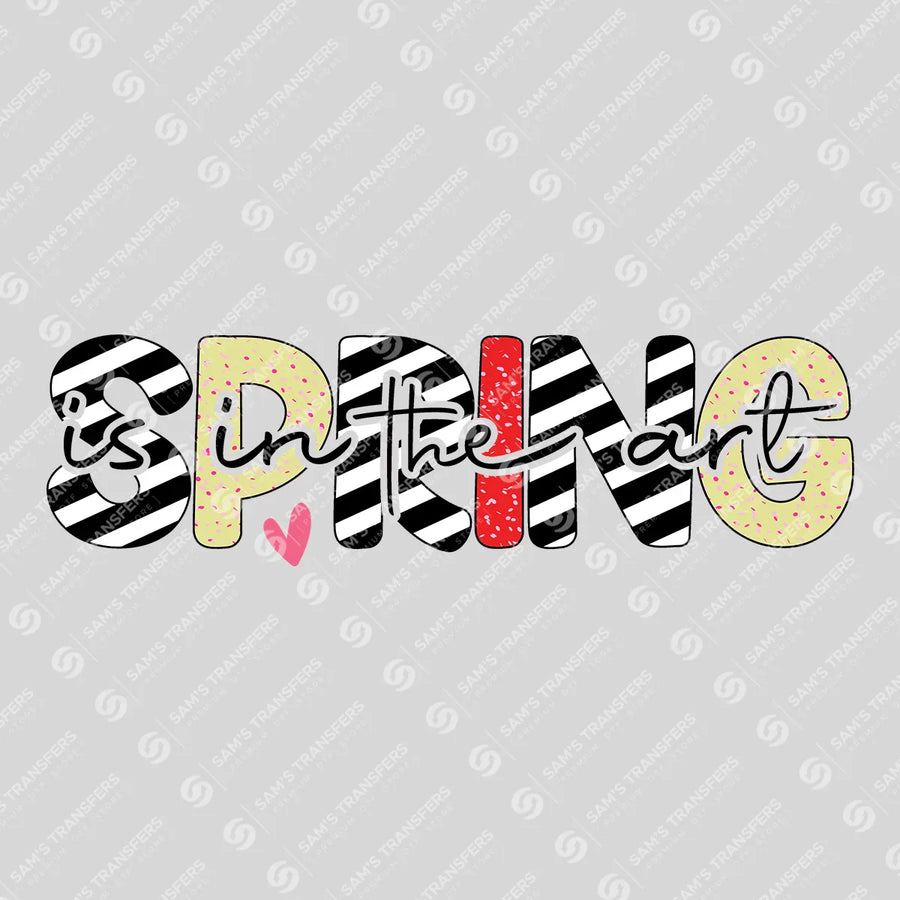 Spring Is in the Art Stripes Ready-to-Press DTF Transfer | SAT01553