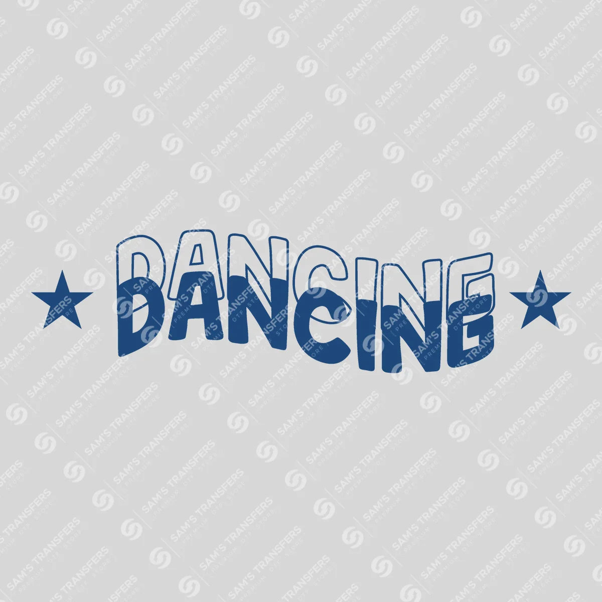 Apparel featuring a Dancing Stars-themed DTF transfer.