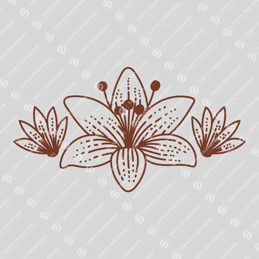 Lily Bouquet Ready-to-Press DTF Transfer | SAT01613