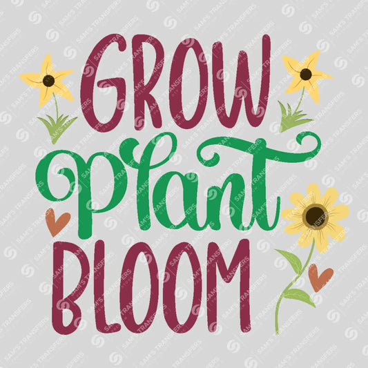 Apparel featuring a Grow Plant Bloom Floral-themed DTF transfer.