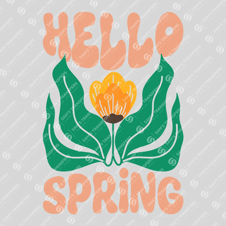 Hello Spring Tulip Ready-to-Press DTF Transfer | SAT01636